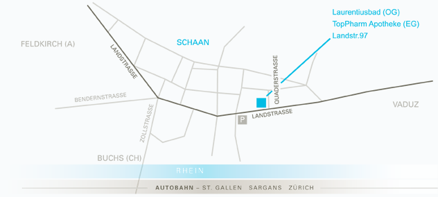 Routenplan Landstrasse 97, 9494 Schaan